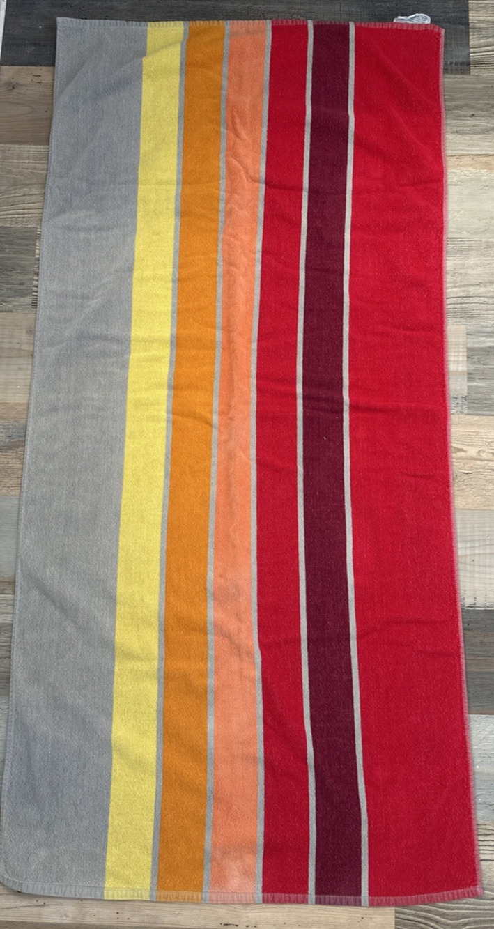 Vintage Cecil Saydah Body Towel Beach Towel Colorful Stripes Cotton
